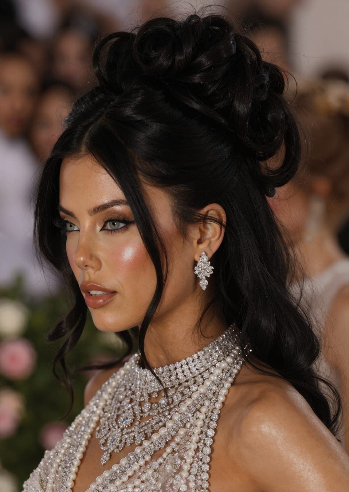 Kanika Batra photographed at an event in an embellished gown